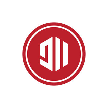 Initial letter JII logo icon design vector
