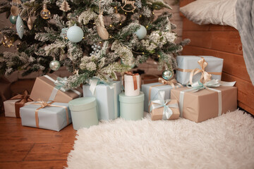 christmas tree decoration in room