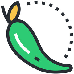 Jalapeno Pepper Vector Icon
