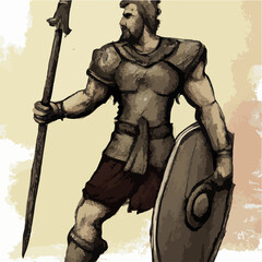 Obraz premium Ancient warrior. Ancient Warriors. Tournament Warrior