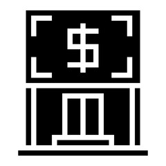 bank glyph icon style