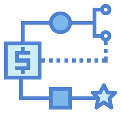 Obraz premium money flow two tone icon style