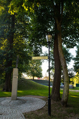 Beautiful park in Wejherowo town, Poland