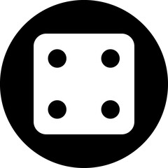 Dice circle line icon