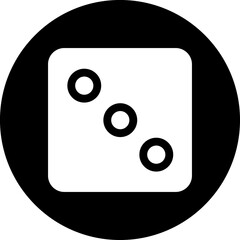 Dice circle line icon