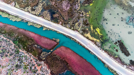 Drone shot of a river Demre Antalya, Turkey