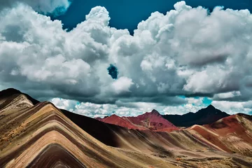 Plaid mouton avec motif Vinicunca Rainbow Mountain or Vinicunca is a mountain in the Andes of Peru.