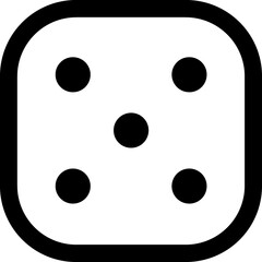 Fototapeta premium Dice; game; play icon