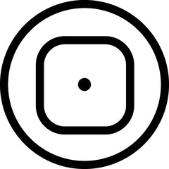 Dice circle line icon