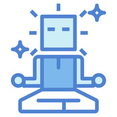 meditation two tone icon style