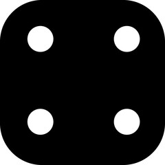 Dice glyph black icon