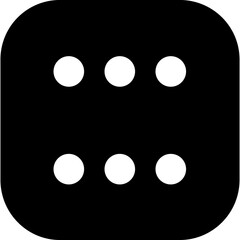 Fototapeta premium Dice glyph black icon