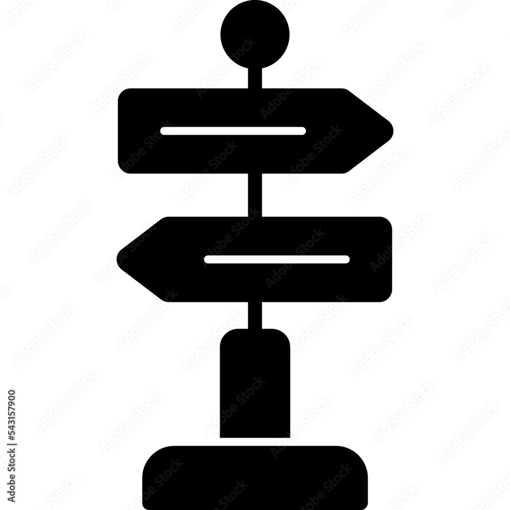 Poster directional sign icon