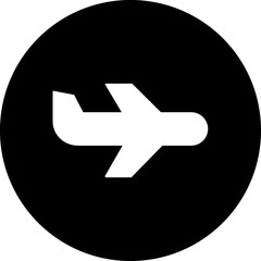 Airplane black sign