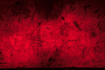 Creepy red blood background with cracks. suitable for design horror or crime