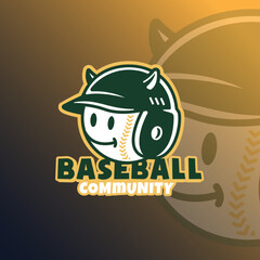 Ball Baseball Mascot Logo Premium Template