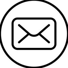 Mail, e-mail, message line icon