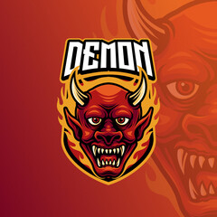 Demon Mascot Logo Premium Template