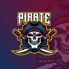 Skull Pirate Mascot Logo Premium Template