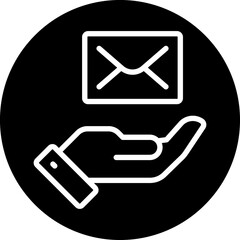 Mail black icon