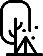 Camping, summer camp line icon