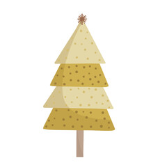 golden christmas tree