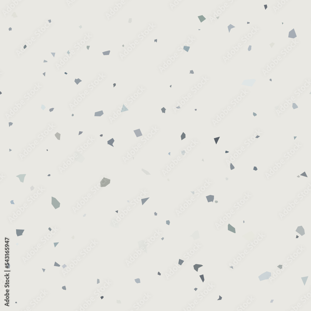Poster Terrazzo flooring textured surface modern abstract pattern. Vector seamless abstract repeat with chips of marble or granite in soft pastel colors.