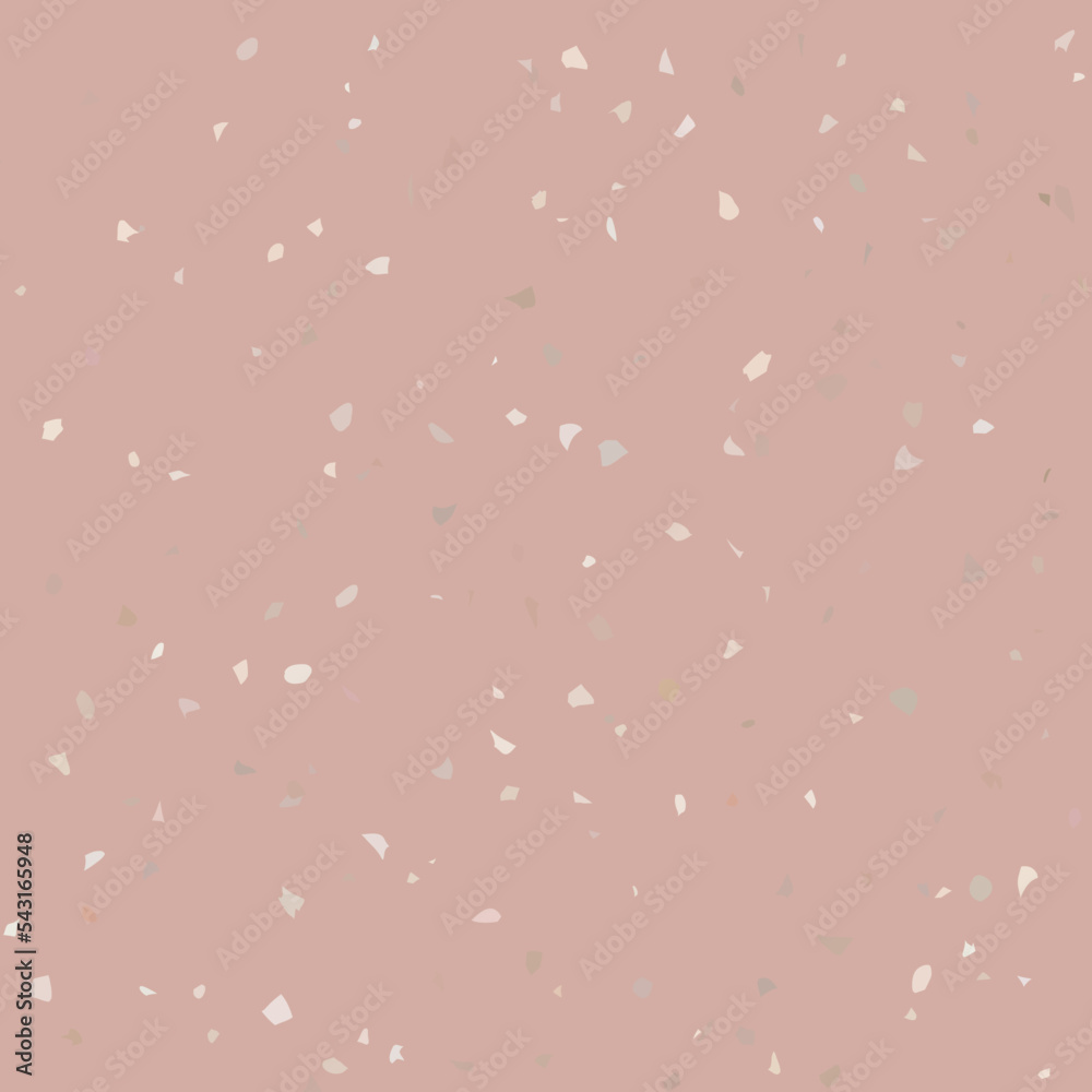 Poster Terrazzo flooring textured surface modern abstract pattern. Vector seamless abstract repeat with chips of marble or granite in soft pastel colors.