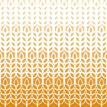 Wheat seamless pattern. Grain malt and barley, oat, rice, millet, maize, bran or corn. Repeating ear background. Repeat texture plant for design print. Repeated flour for bread. Vector illustration