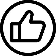 Thumb up line icon. Like icon