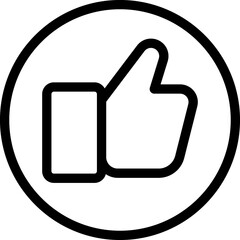 Thumb up line icon. Like icon