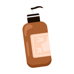 Skincare cleansing tonic, spa product for beauty of skin and hair. Vector illustration of cosmetic bottles. Cartoon lotion cream isolated on white