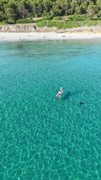 paddleboard in sea menorca