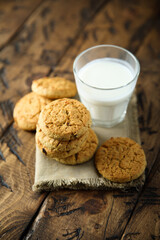 Traditional homemade oatmeal cookies