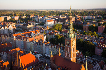overhead view of Gdansk in Poland