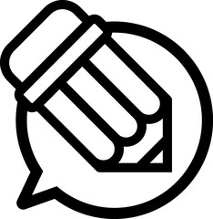 pencil line icon