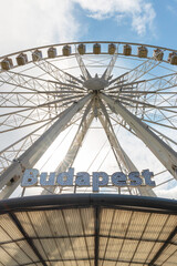 Budapeszt diabelski młyn, Budapeszt eye atrakcja w mieście karuzela © smoku7979