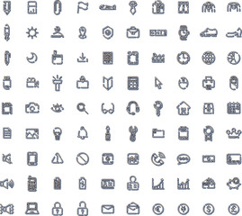 点線ビジネスアイコン　カラーシャドウ青