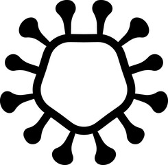 Germ, virus, bacteria black icon