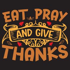 Thanksgiving t shirt design with Thanksgiving elements or Hand drawn Thanksgiving typography design
