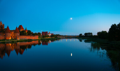 Fototapeta premium panorama of the city of malbork poland europe