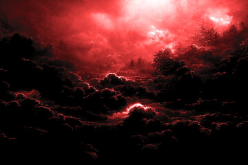 Red and black dark background texture, geometric concept lines design art wallpaper