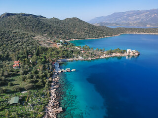 Aerial view on Limanagzi Bay near Kas, Turkey.