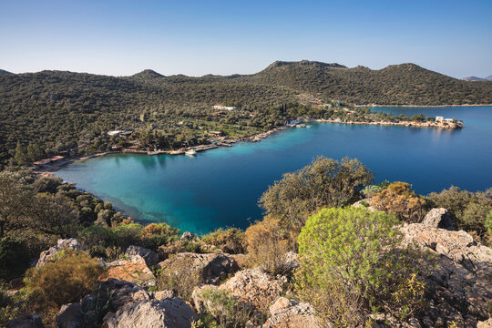 Scanic view on Limanagzi Bay near Kas, Turkey.