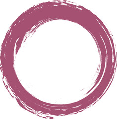Purple circle brush stroke vector isolated on white background. Purple enso zen circle brush stroke. For stamp, seal, ink and paintbrush design template. Grunge hand drawn circle shape, vector