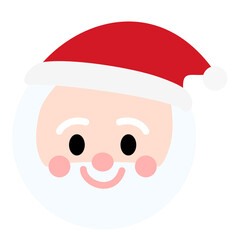 Christmas santa face santa claus hat cartoon