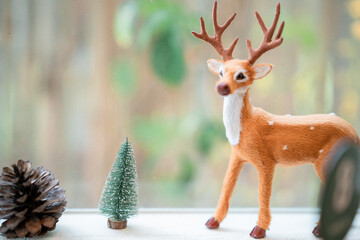 deer for decoration in christmas theme