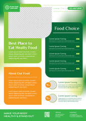 Green Healthy Business Flyer Templates. Perfect for Promotion Restaurant, Beauty Clinic, Food Menus, etc - Style 10