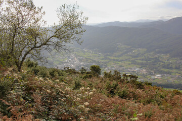 view of the valley from the mountains