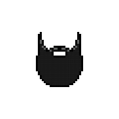 Beard pixel art vector graphic design